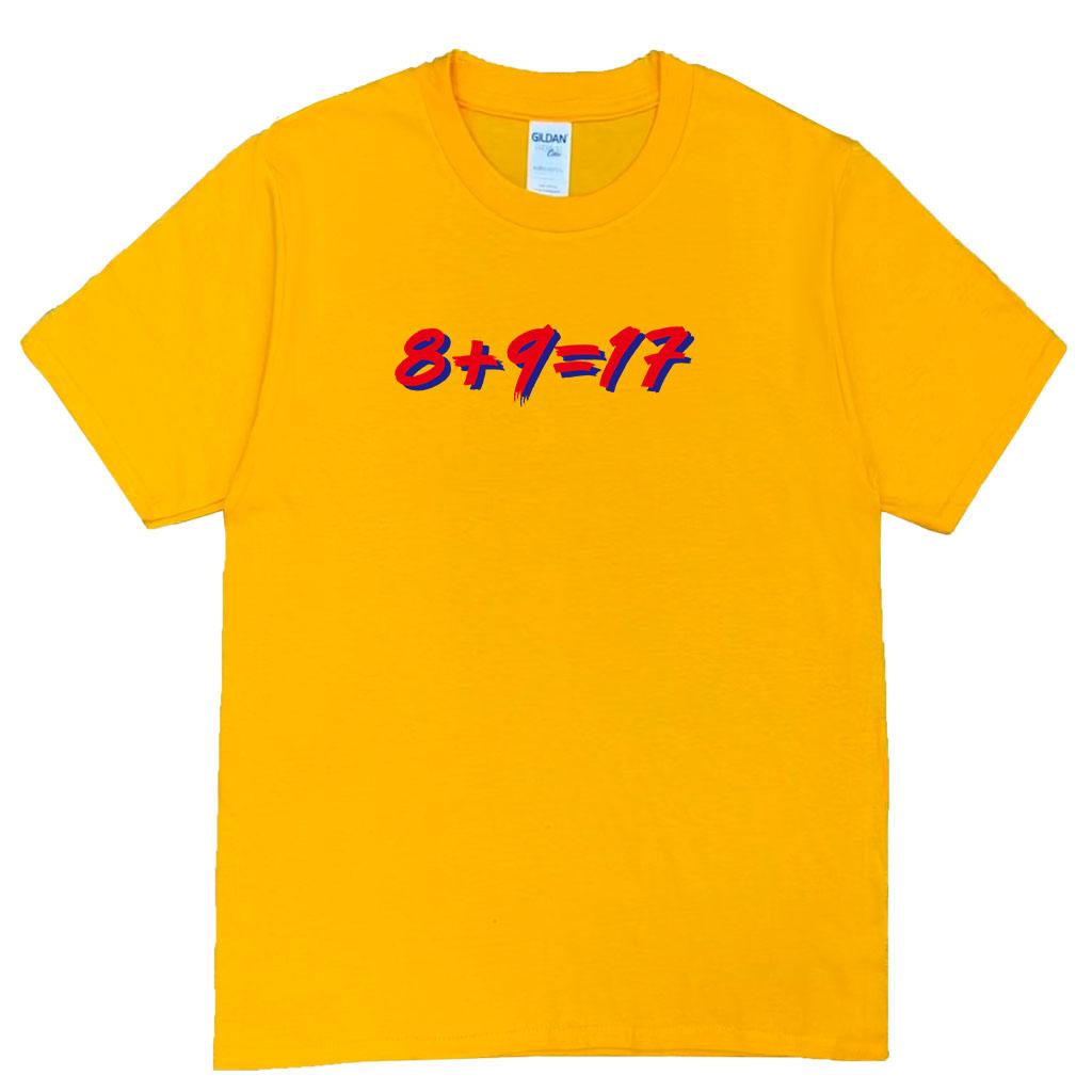 宵夜服飾night snack 個性創意圖T-shirt 8+9=17炫彩數字 男女可穿 XS~2XL