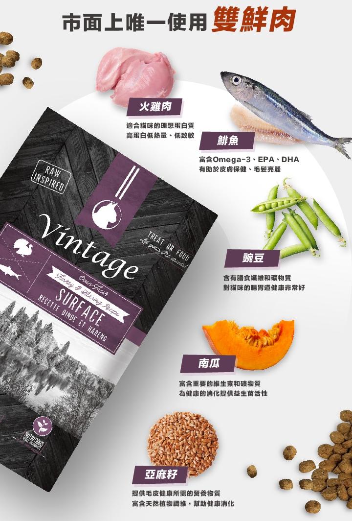 【凡諦斯 Vintage 貓用鮮肉烘焙飼料】無穀 盤烤 烘焙 貓糧 加拿大 貓飼料 貓 飼料 300g 4lb 10lb