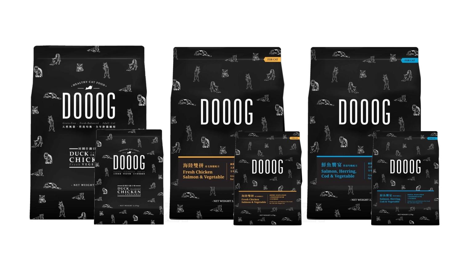 【杜革 DOOOG 貓用無穀低敏飼料】杜格 無穀 鮮肉 貓糧 台灣 貓飼料 貓 飼料 400g 5lb 15lb