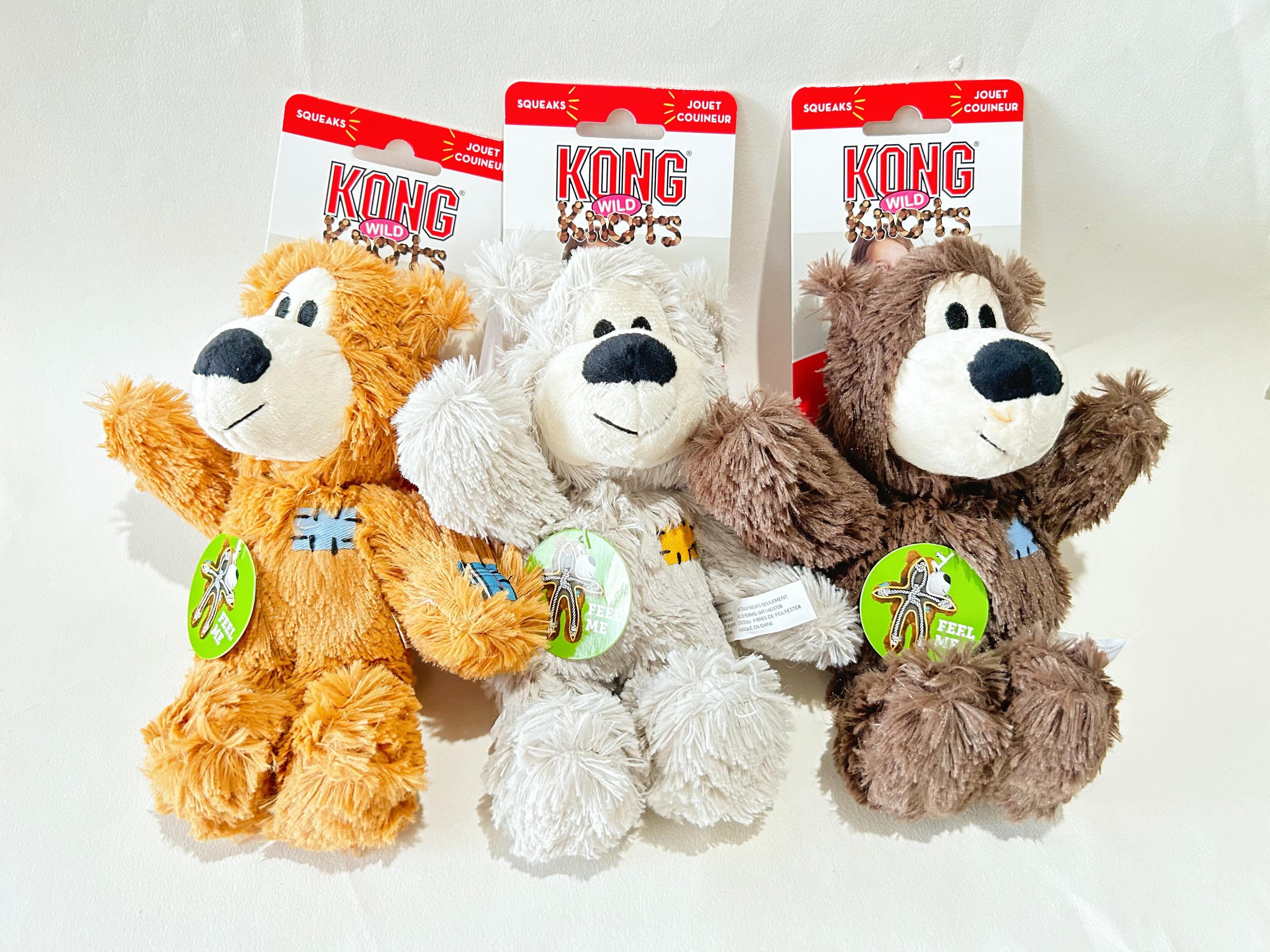 【KONG 犬用補丁熊玩具】耐咬 繩結 造型 熊 中國 狗玩具 狗 玩具