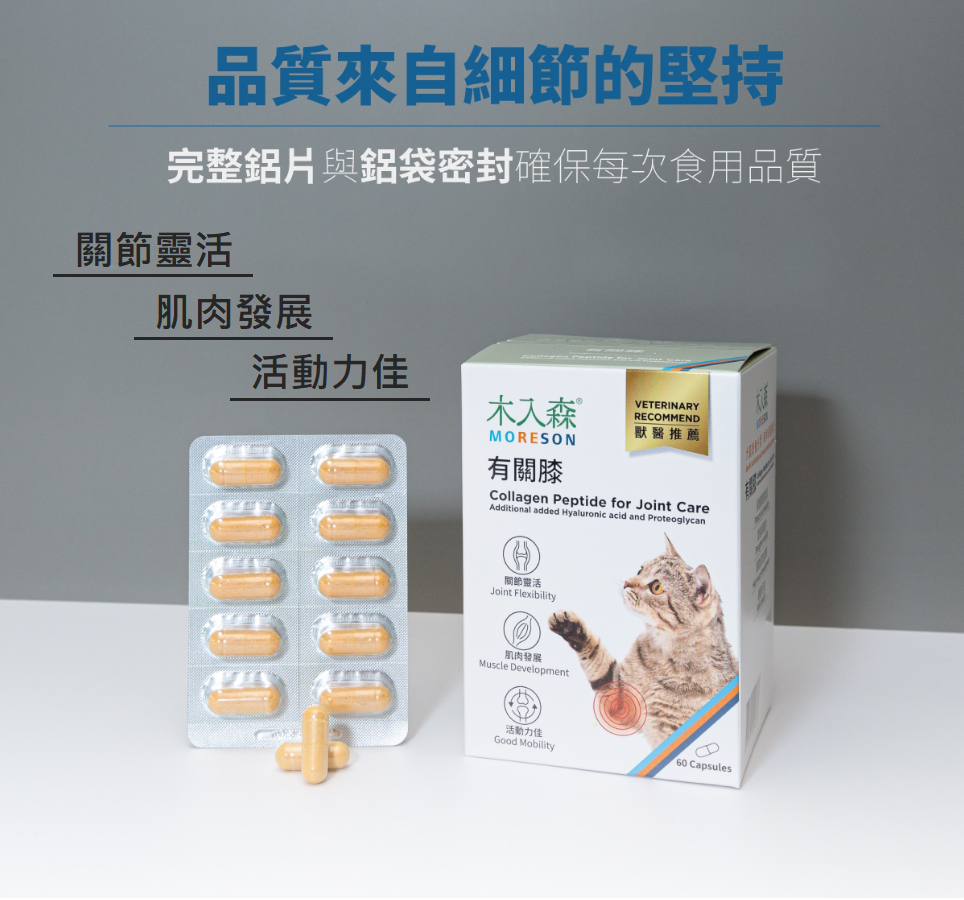 【木入森 MORESON 貓用保健品】活菌寶 好規泌 保腎利 護疫升 有關膝 D藻鈣 膚立好 台灣 貓 保健品