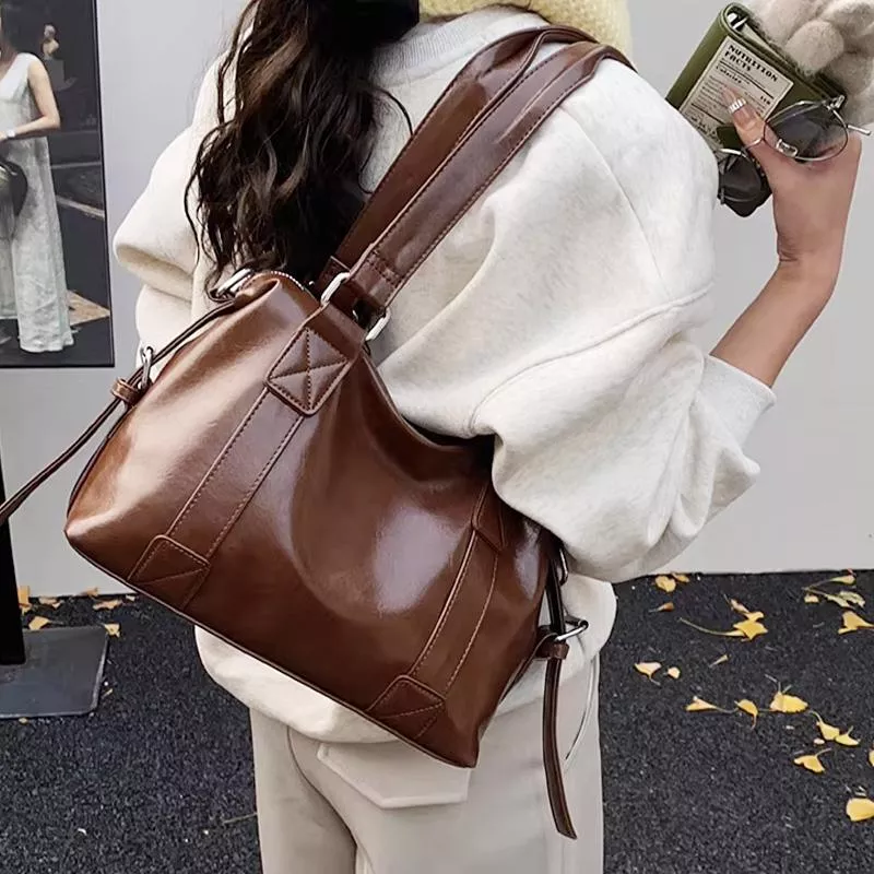 復古單肩枕頭包