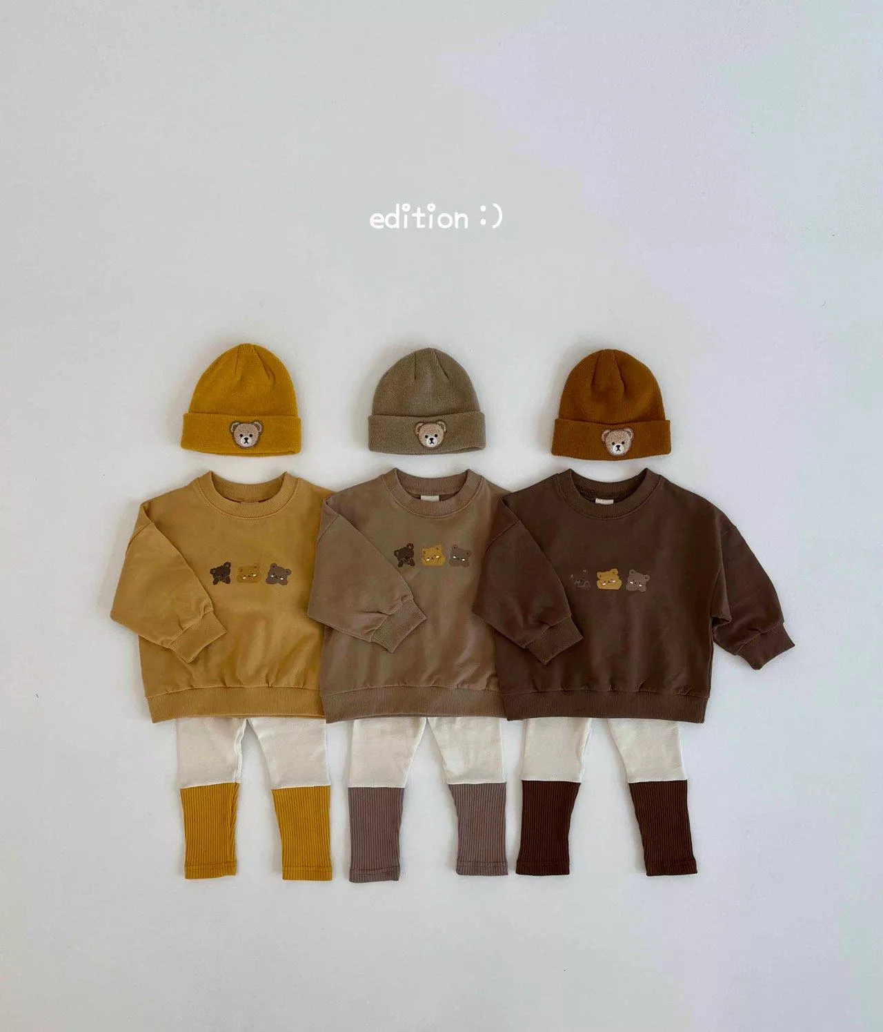 ｜預購｜小熊內搭褲套裝