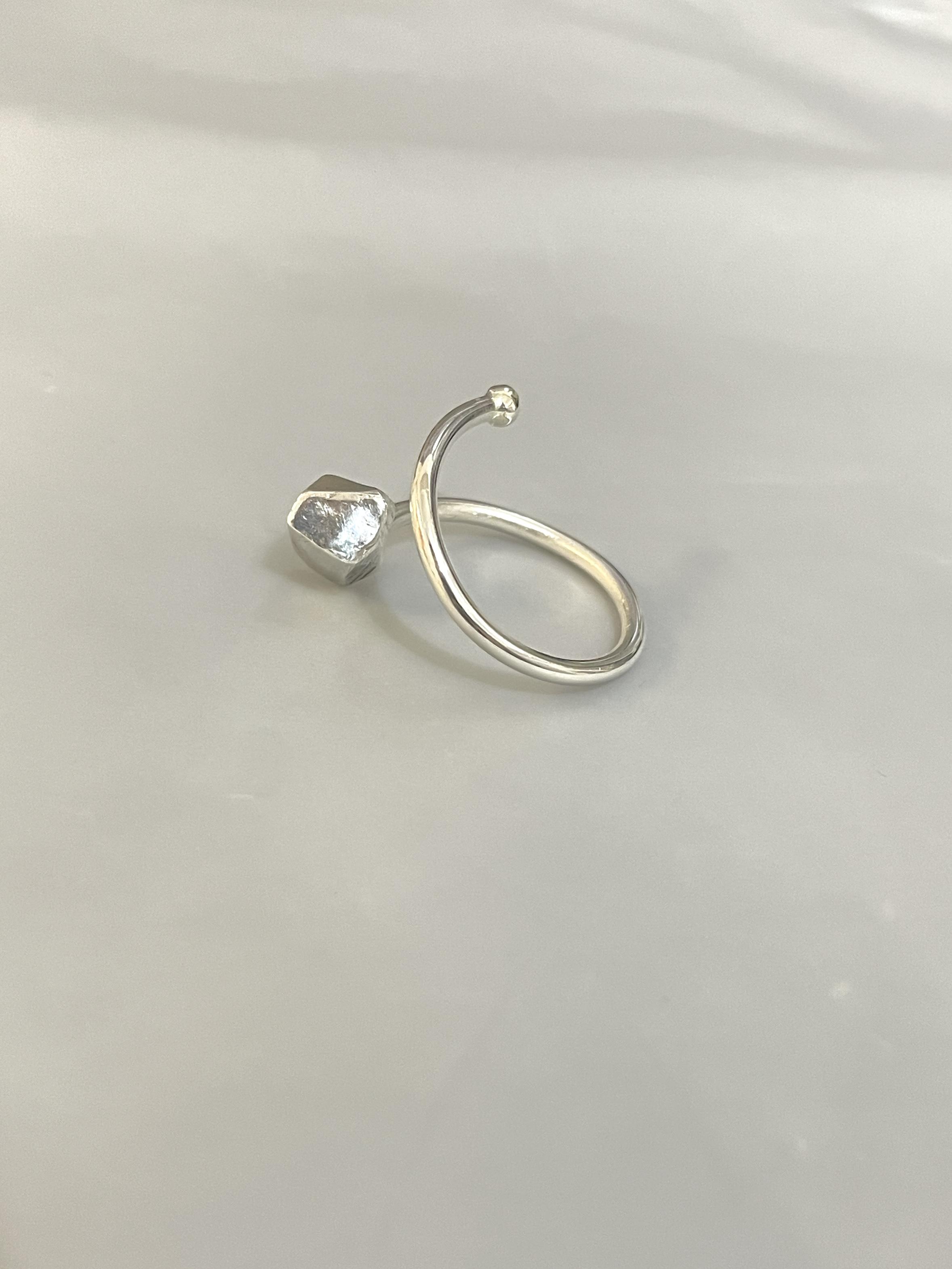 Iceberg ring 冰石純銀繞轉戒