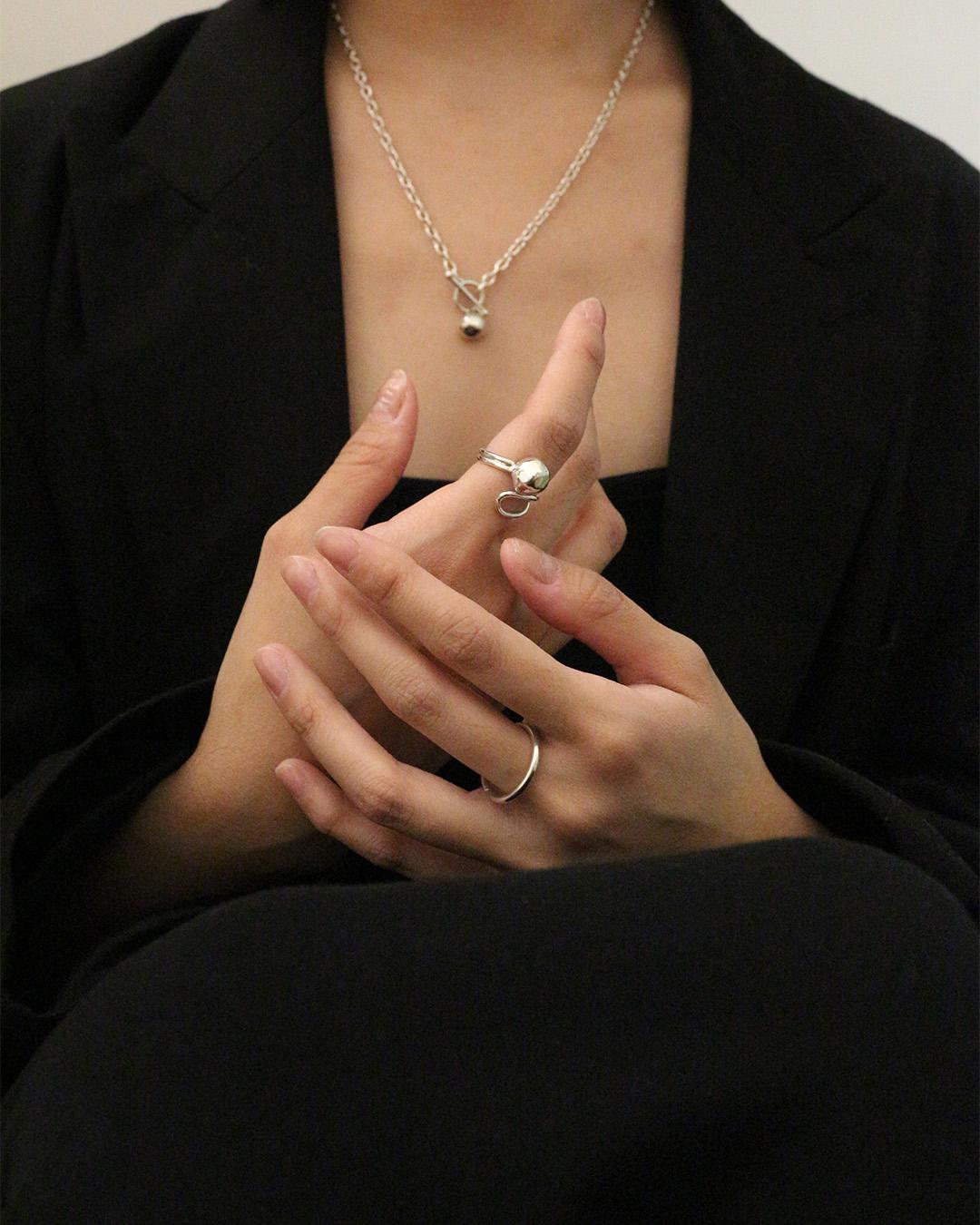 No.1 REBORN silver ring 純銀可調式開口戒