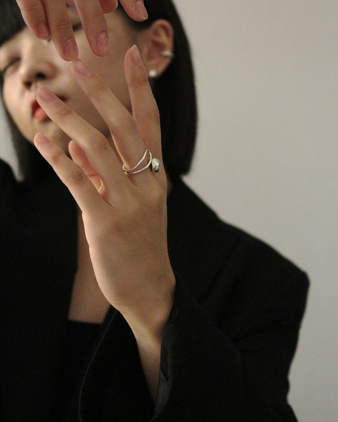 No.1 REBORN silver ring 純銀可調式開口戒