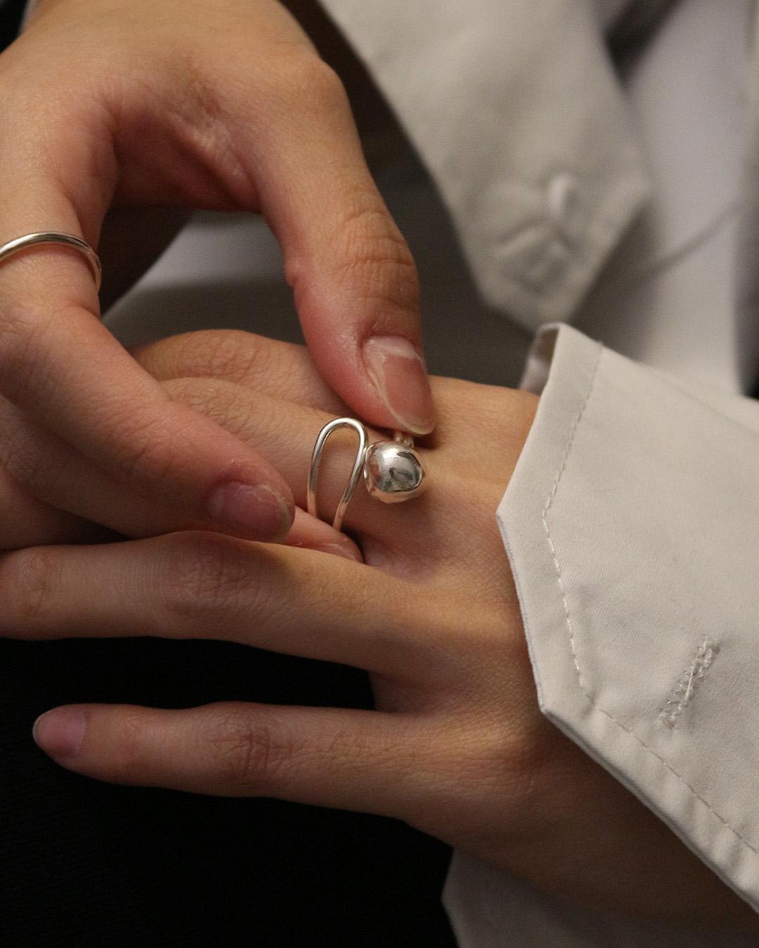 No.1 REBORN silver ring 純銀可調式開口戒