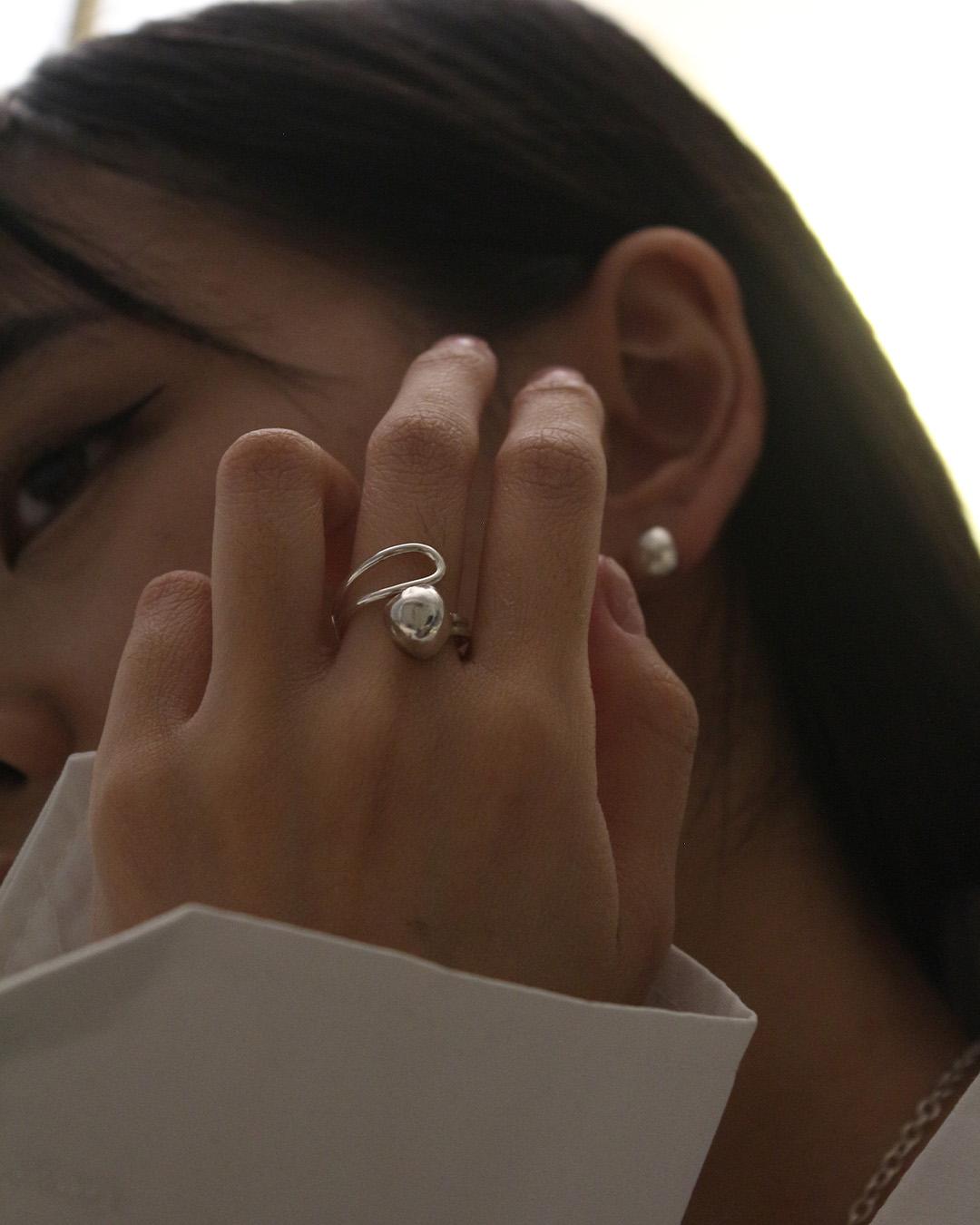 No.1 REBORN silver ring 純銀可調式開口戒