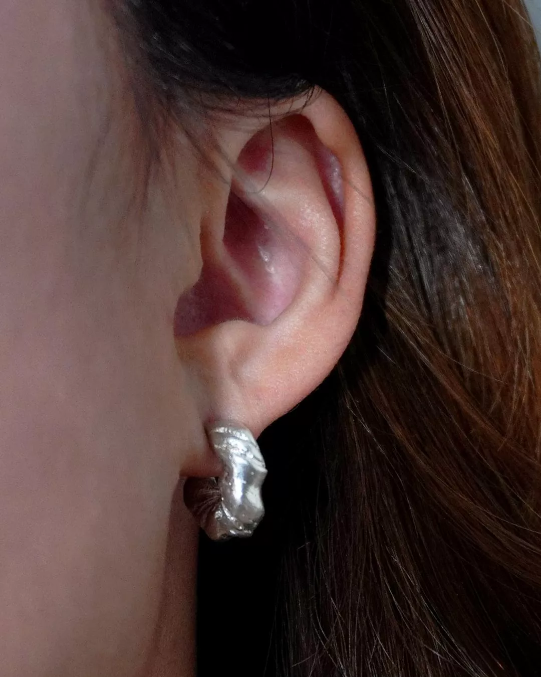 Spiral Trace Silver Stud Earrings