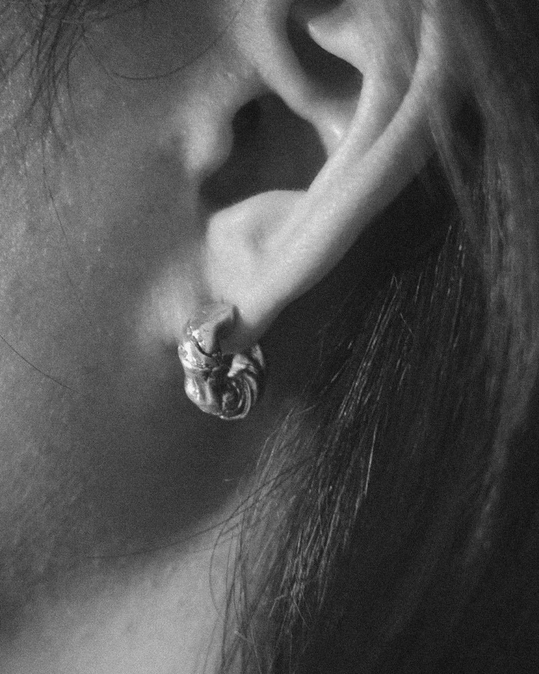 Spiral Trace Silver Stud Earrings