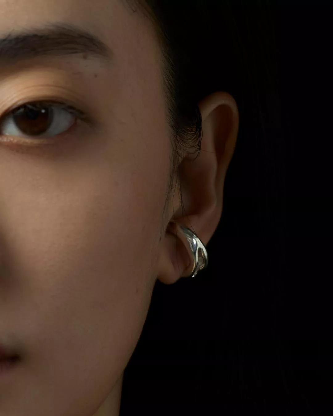 Ripple Silver Ear Cuff