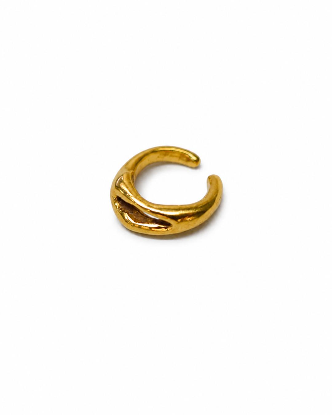 Ripple Brass Ear Cuff