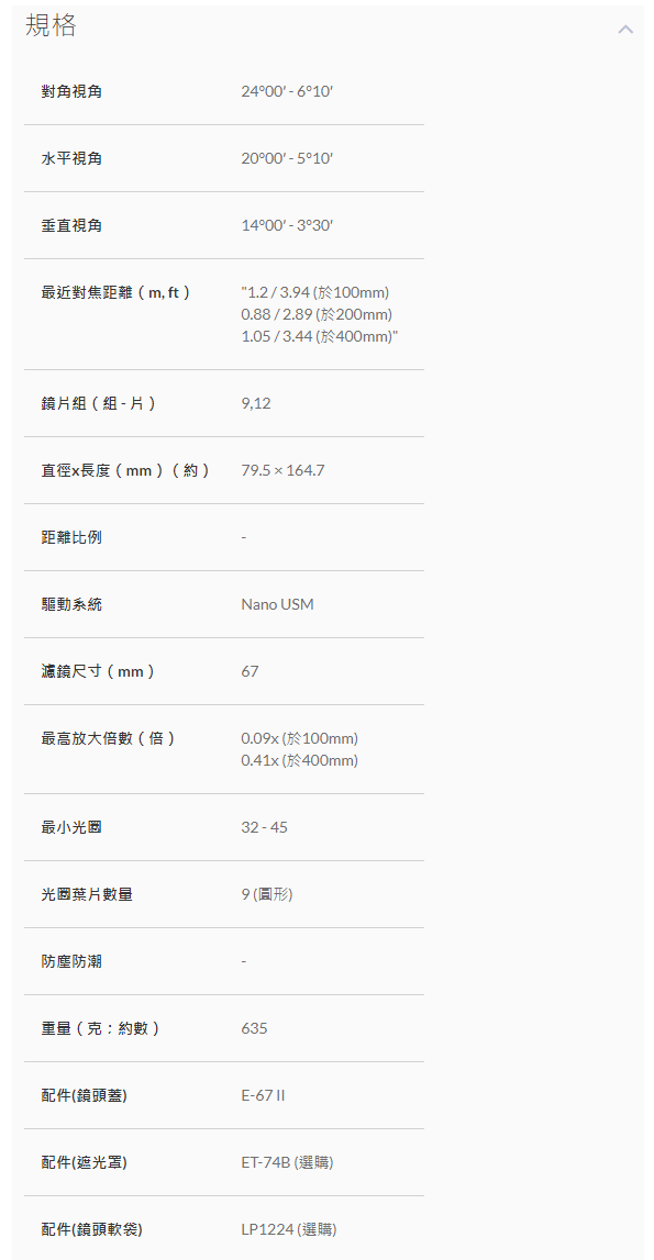 Canon RF100-400mm f/5.6-8 IS USM 輕巧超望遠變焦鏡頭 公司貨 無卡分期