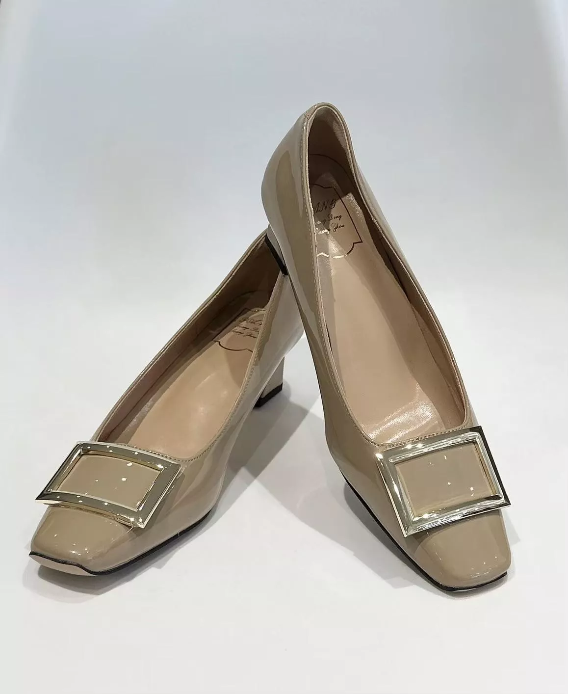 方型金屬優雅跟鞋