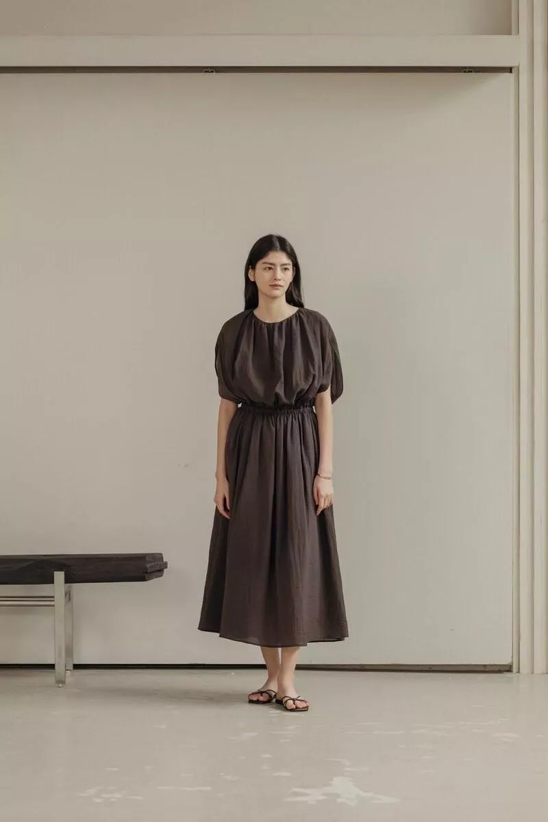 質感花苞設計洋裝