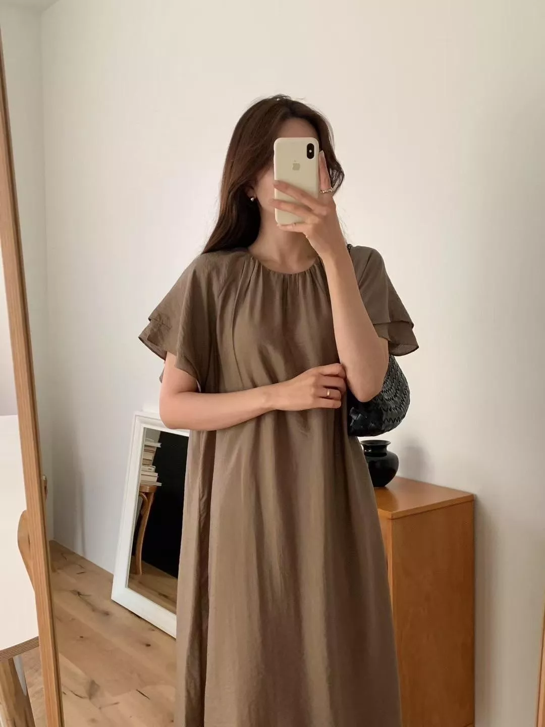 荷葉雙層袖氣質洋裝