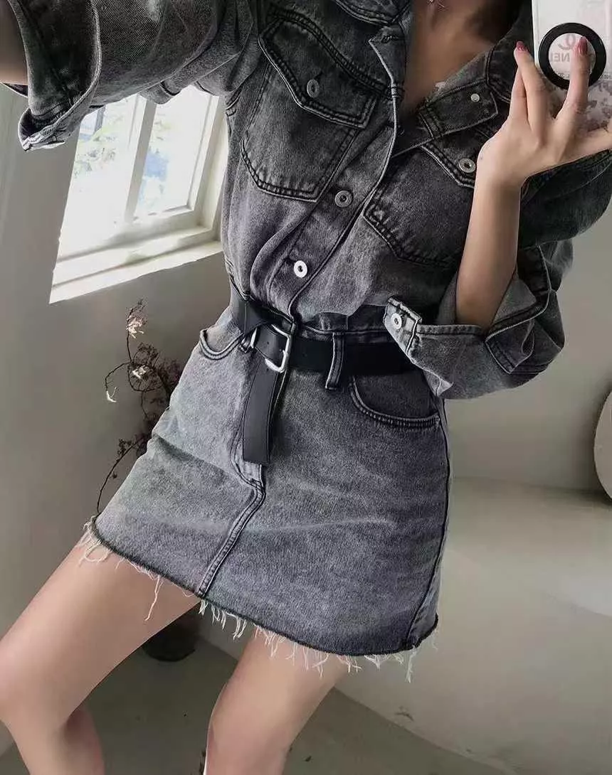 個性連身牛仔洋裝