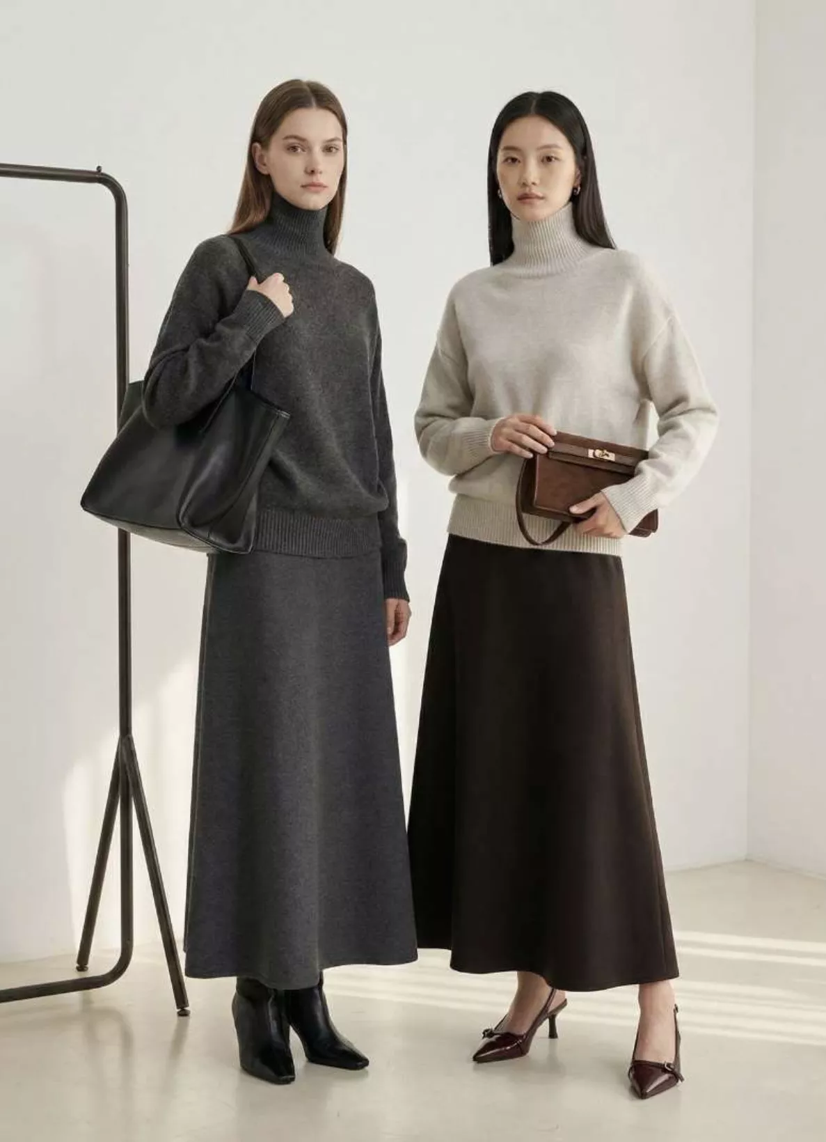 🔥刷毛鬆緊帶傘狀顯瘦半身裙