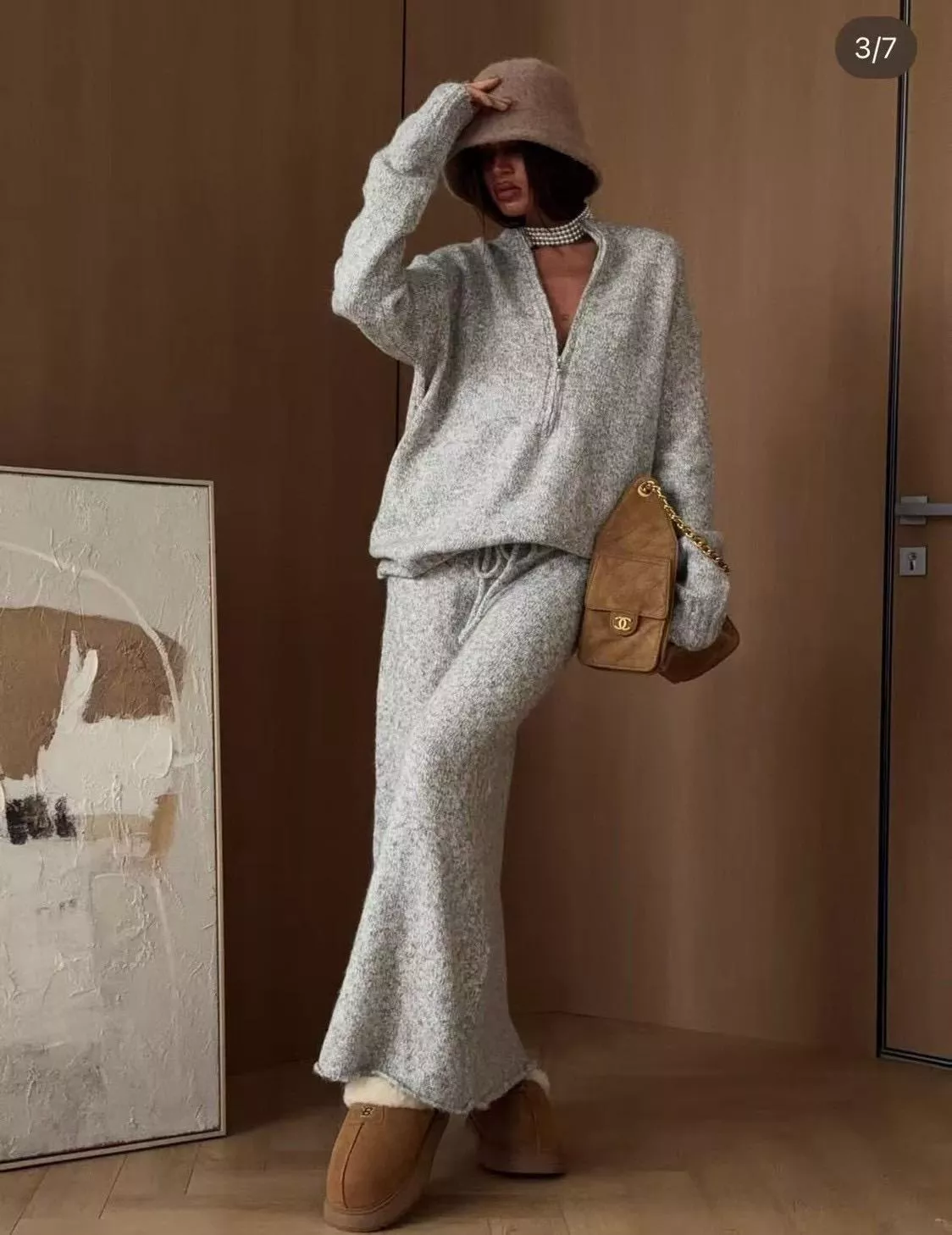 針織名模風質感套裝