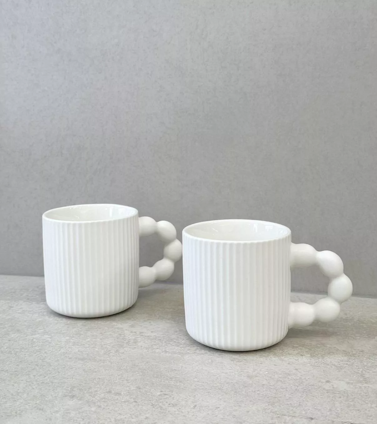 坑條文青風螺紋握把馬克杯