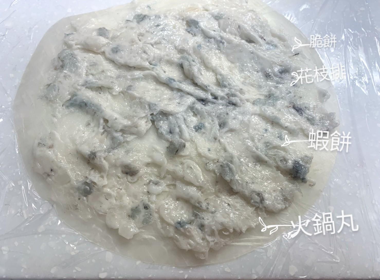 海洋娜海鮮魚品超配火鍋的花枝蝦漿新鮮野生海產製作口感讚味道甜美