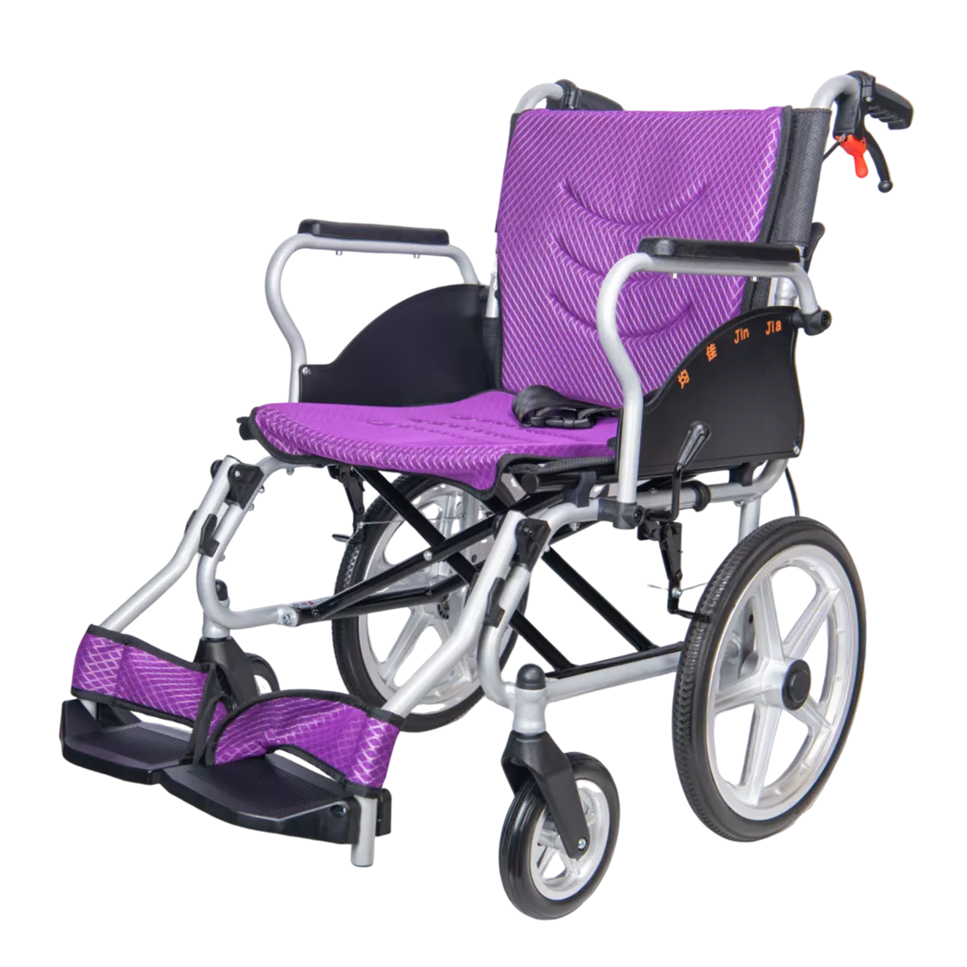 輪椅B款 鋁合金 手把處固定剎車 均佳 JW-G350