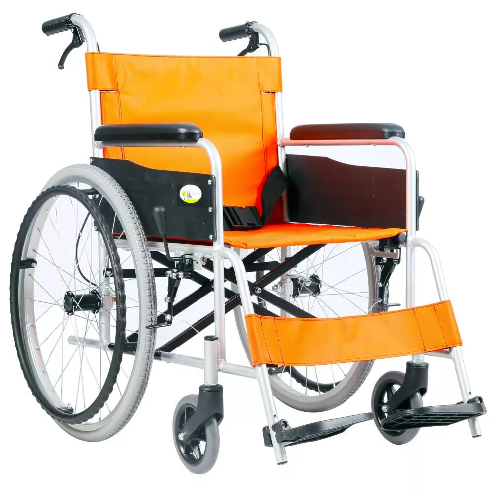 輪椅B款 杏華 JR200 鋁合金 背不可折 日式單層強化型鋁輪椅