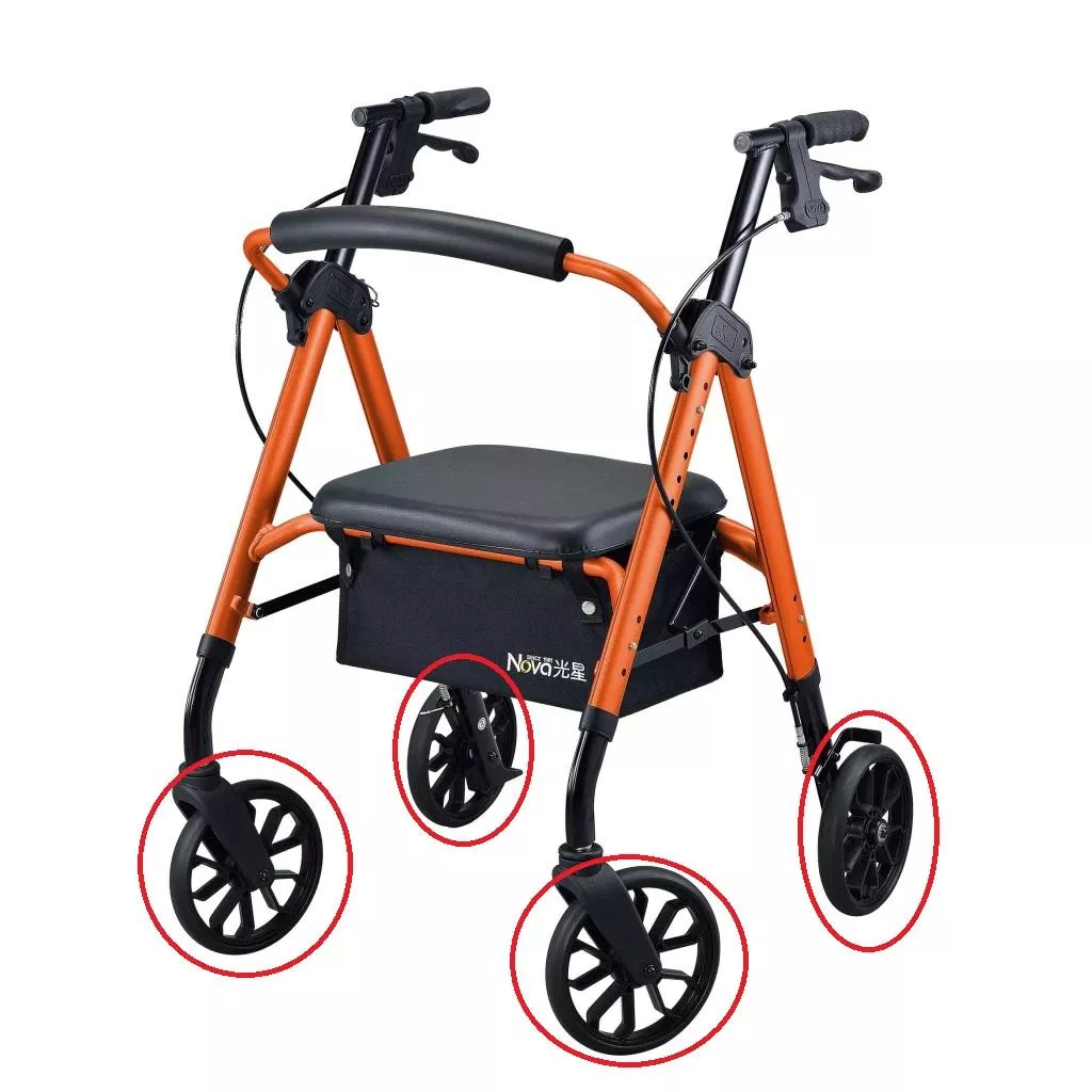 【光星 STAR】帶輪型助步車(助行椅) 8吋輪胎 健步車 鋁合金 mini V4260 V4262