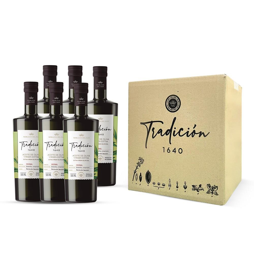 蘇爾貴族｜皮夸爾．特級初榨冷壓橄欖油｜傳統1640系列 Picual 500ml X6 西班牙原裝進口 箱購橄欖油