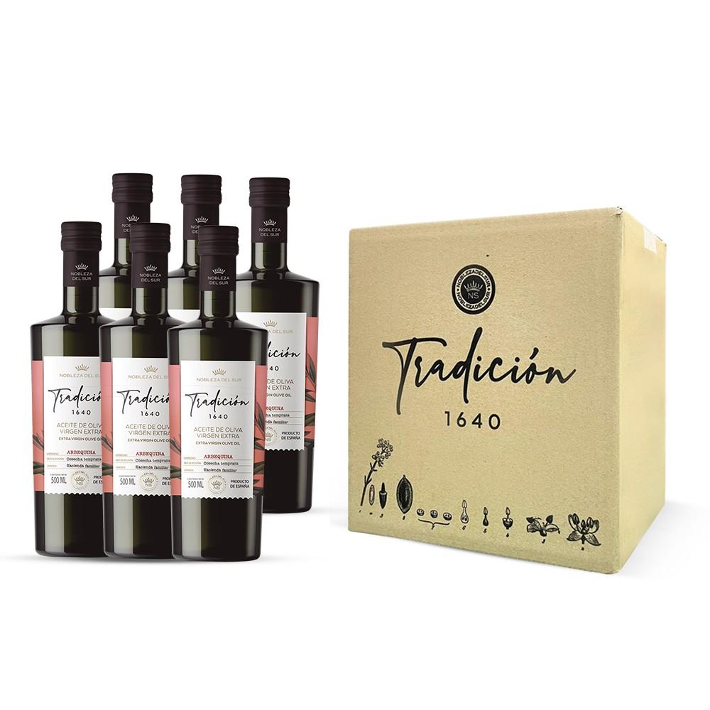 蘇爾貴族｜阿爾貝吉納．．特級初榨冷壓橄欖油｜傳統1640系列 Picual 500ml X6 西班牙原裝進口 箱購橄欖油