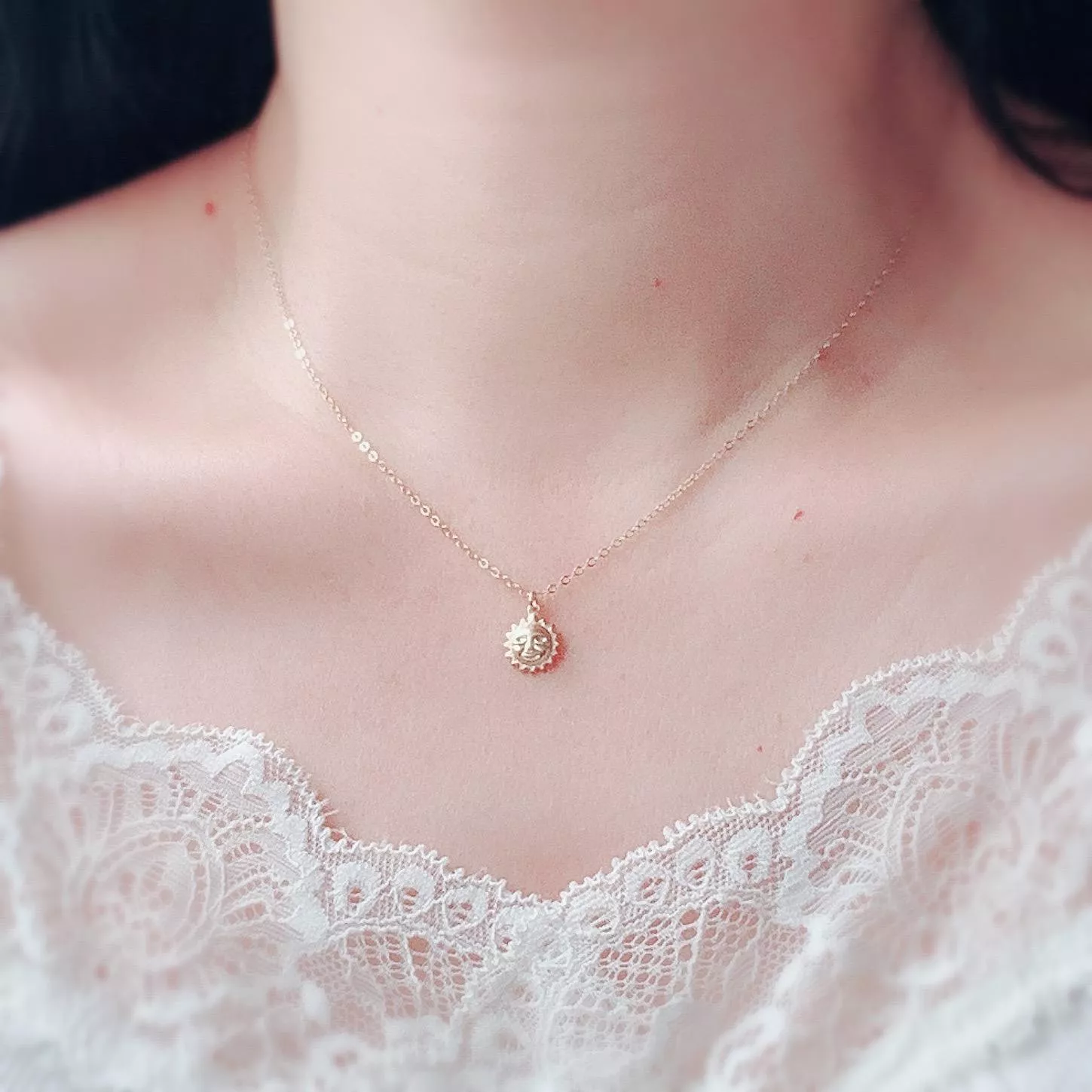 14KGF 淡金色 ❘ 太陽神項鏈