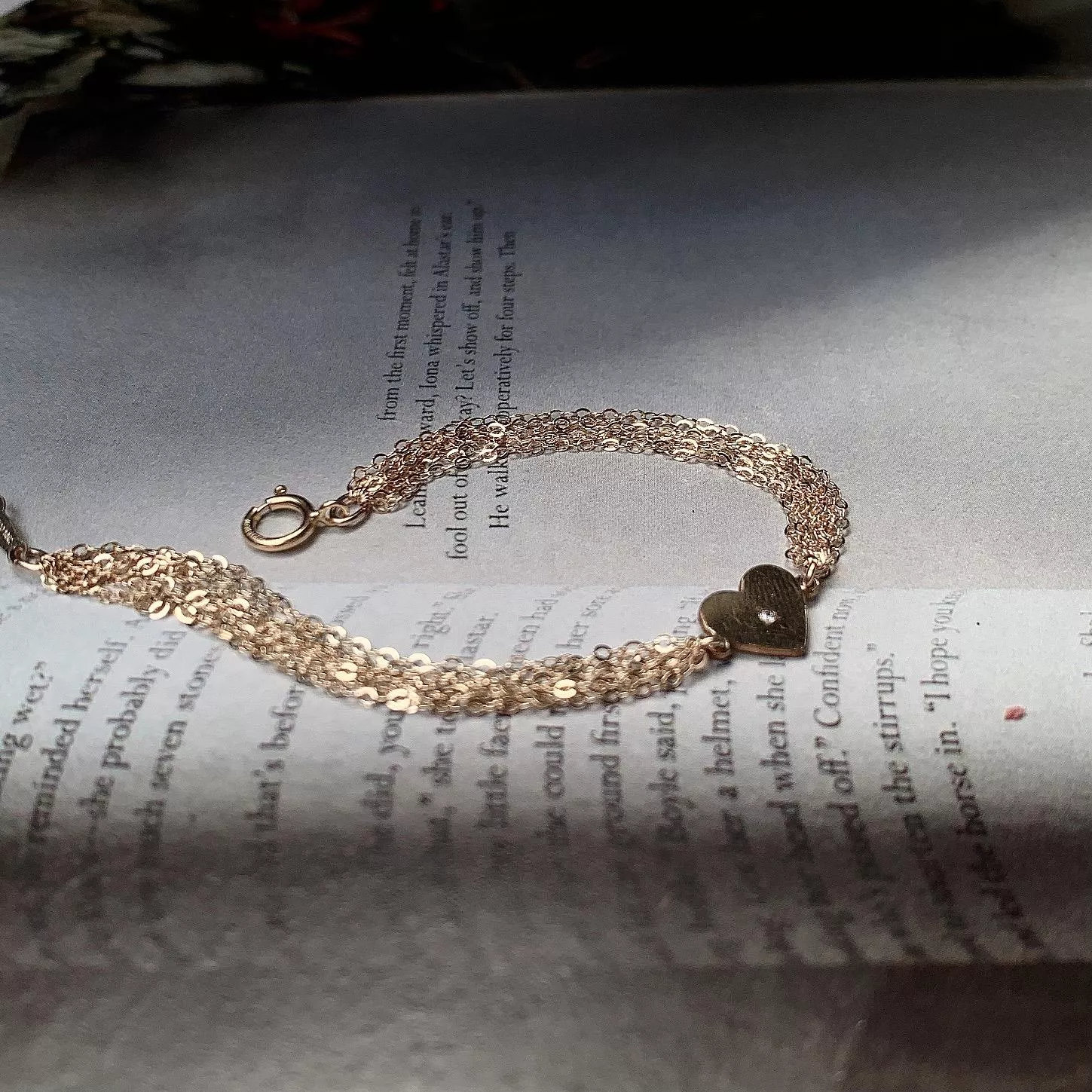 14KGF ❘ 心鑽流蘇手鏈