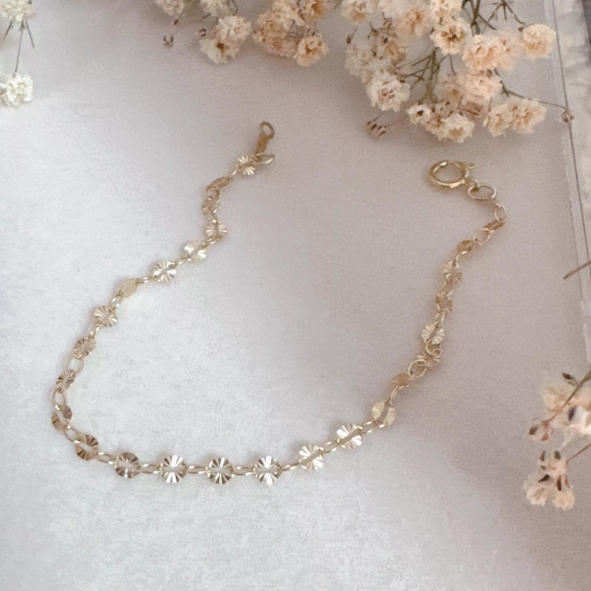 14KGF ❘ 淡金色波浪手鍊