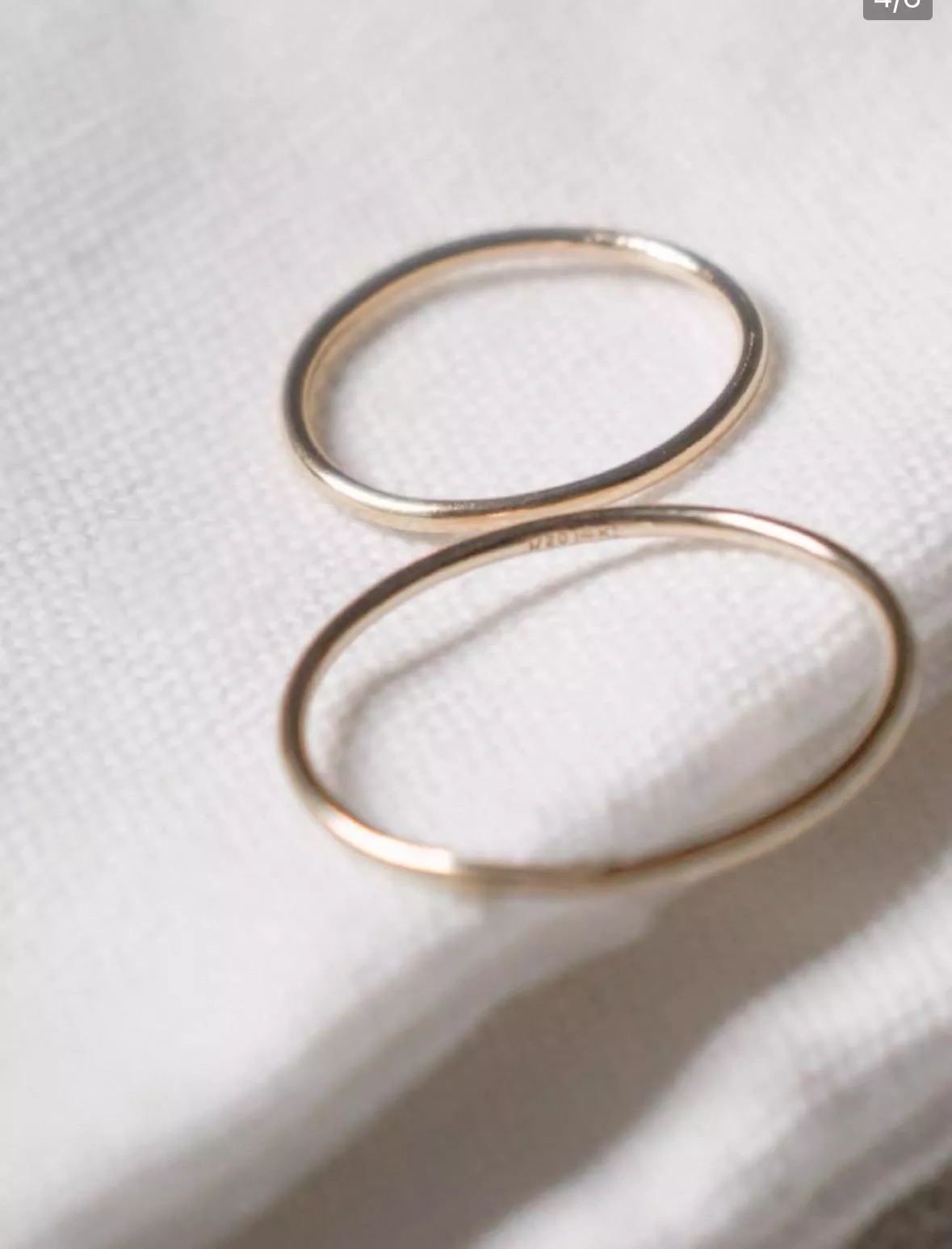 14KGF ❘ 光面素圈細光 線戒