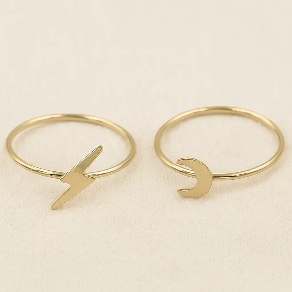 14KGF ❘ 預購 ❘ 素圈細光成品線戒