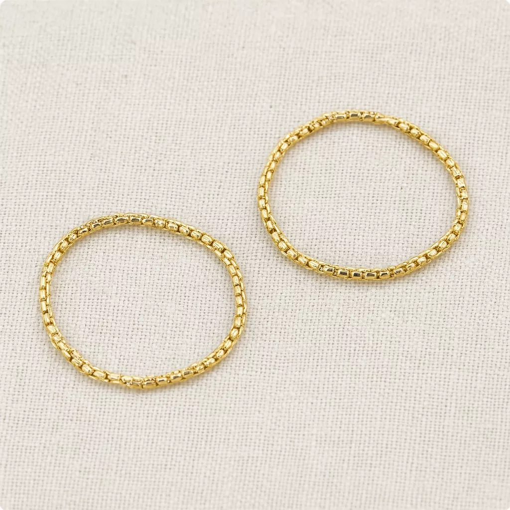 14KGF ❘ 小圓鏈 軟鏈戒