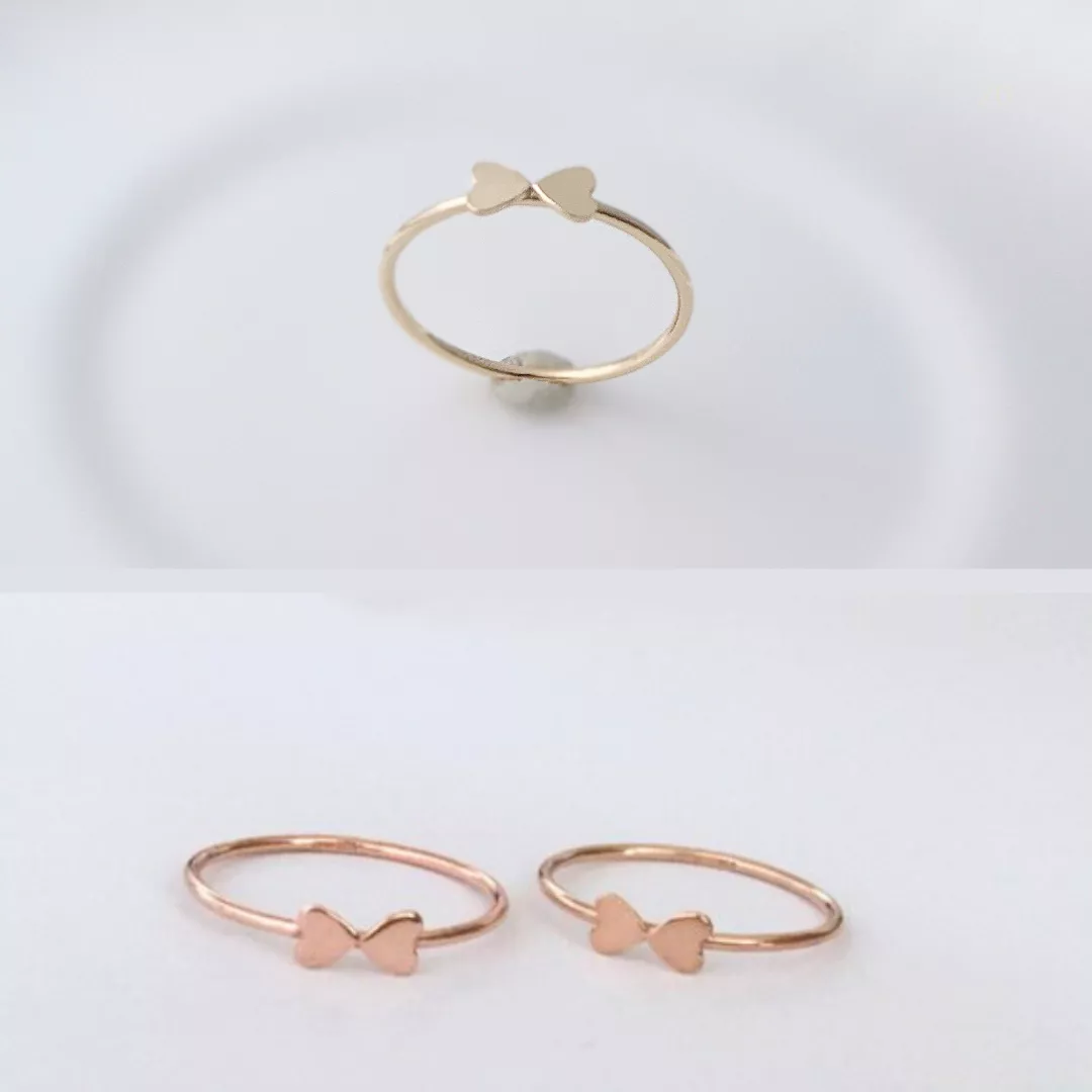 14KGF ❘ 愛心蝴蝶結戒指