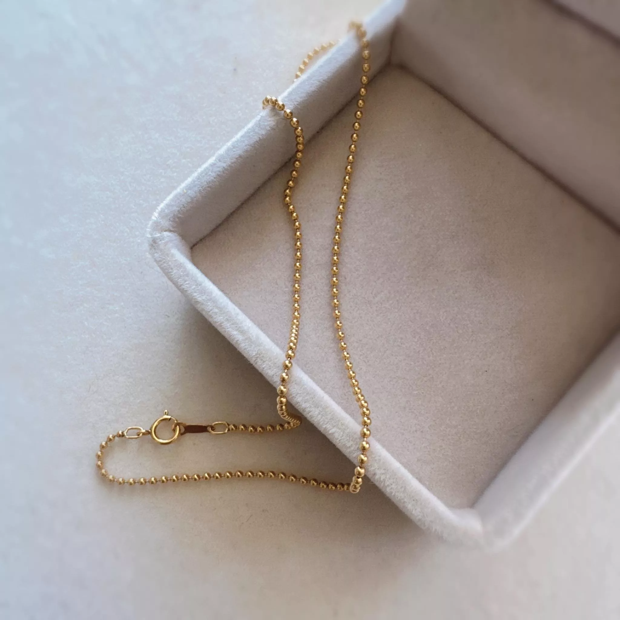 14KGF ❘ 亮金色 1.2mm金豆豆項鍊