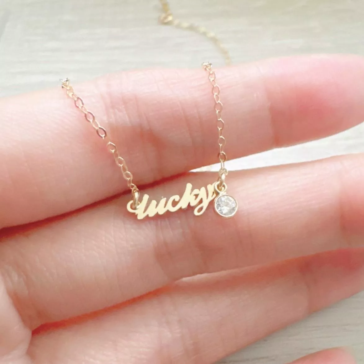 14KGF ❘ 幸運小鑽鑽項鏈 / 鋯石顏色任選