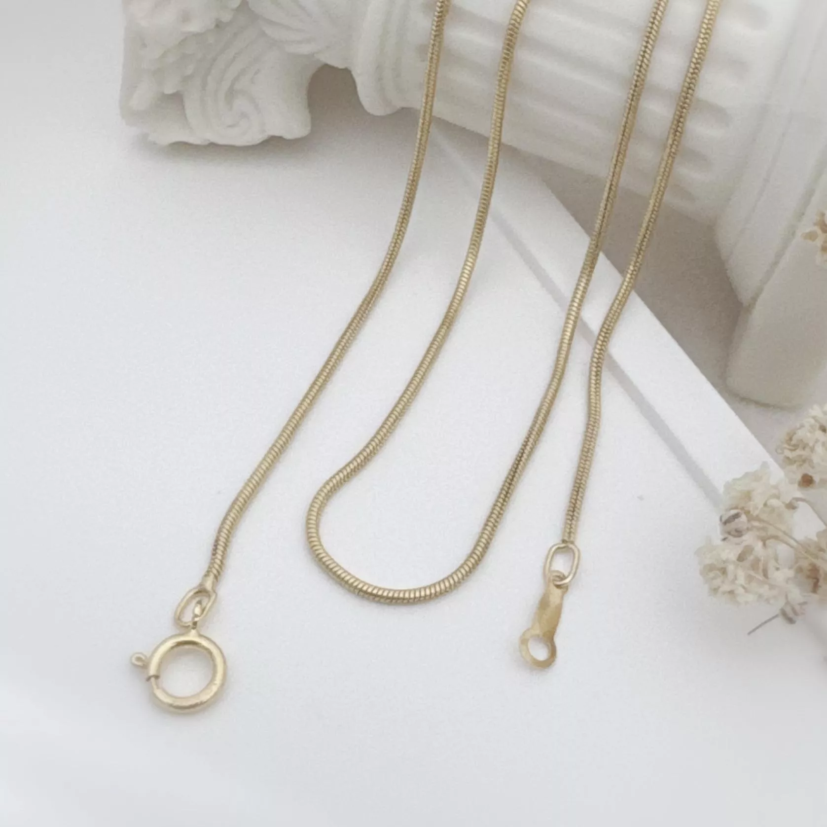 14KGF ❘ 1mm細蛇骨輕奢項鍊