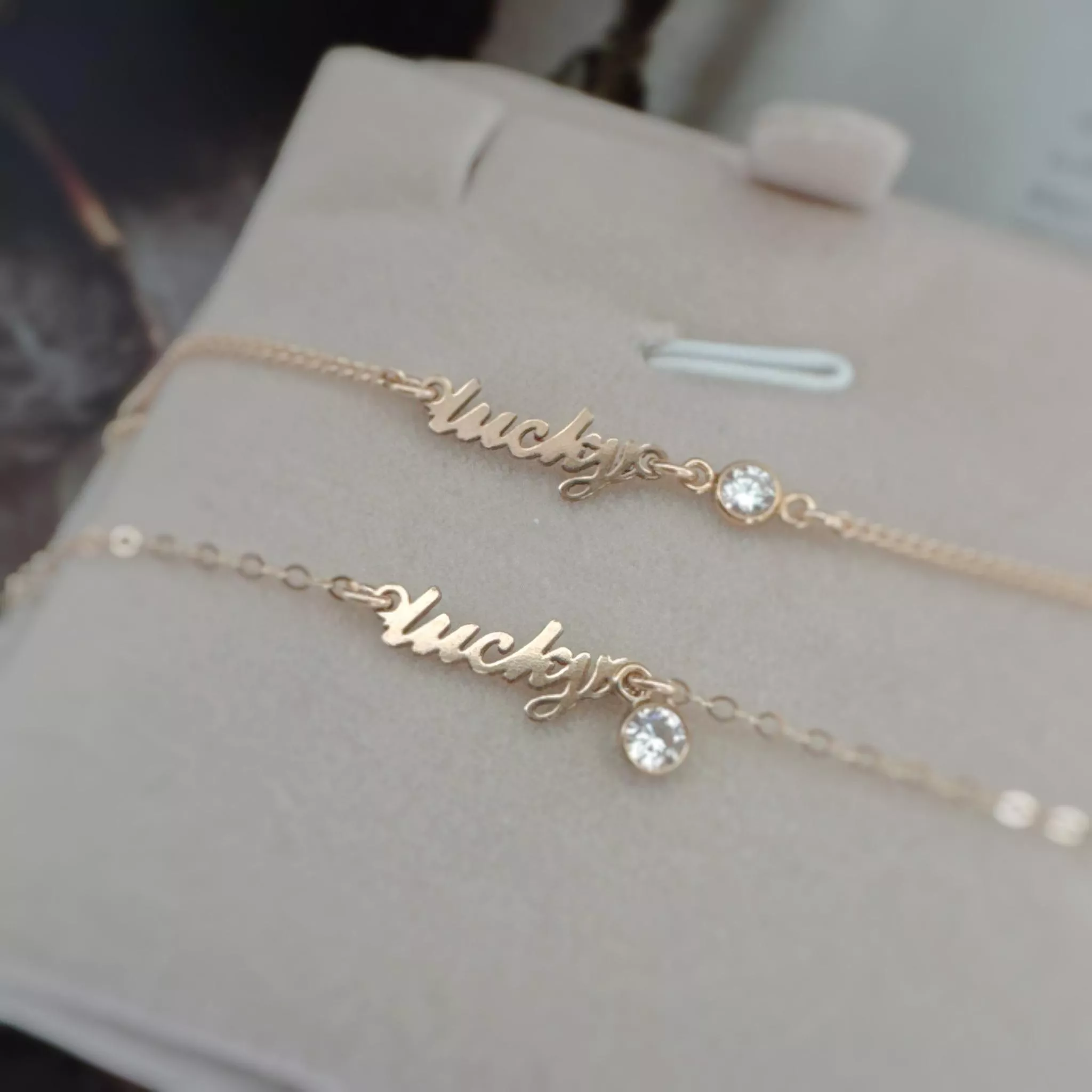 14KGF ❘ Lucky Me鋯石字母項鍊 / 可選字母