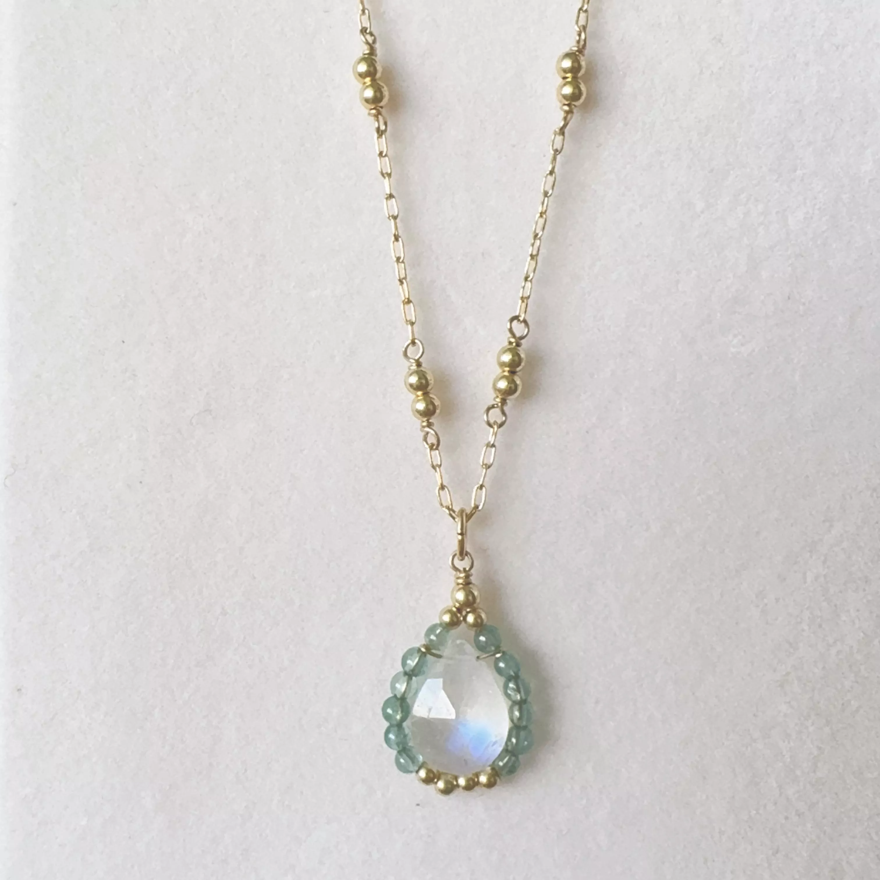 14KGF  ❘ 月光之境．包邊藍碧璽項鍊