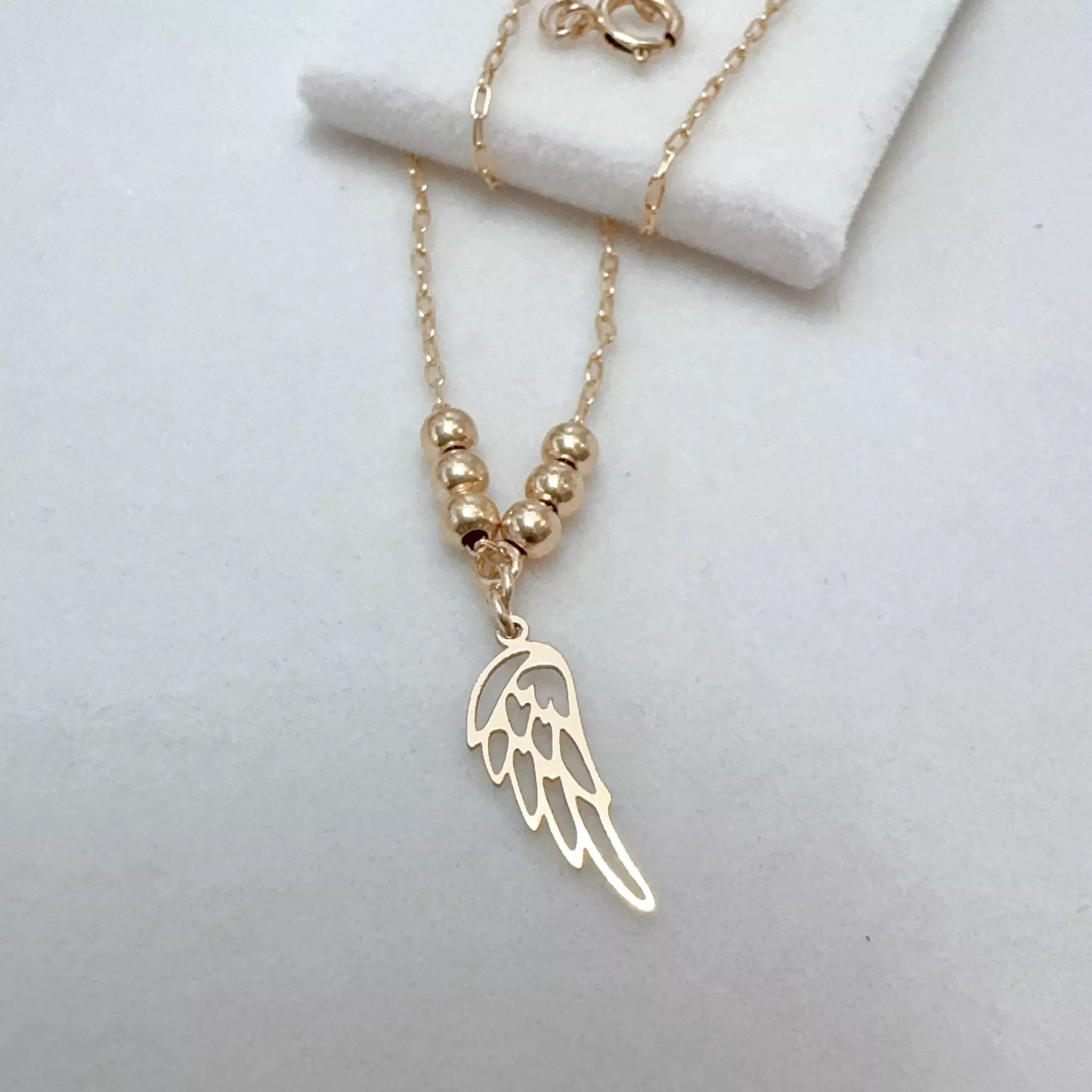 14KGF  ❘ 羽翼墜飾金珠項鍊