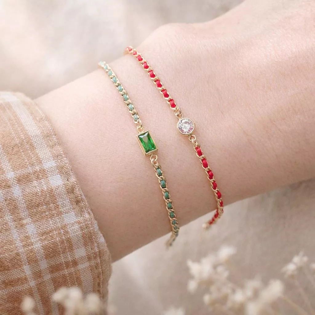 14KGF  ❘  許願幸運繩 鋯石手鍊