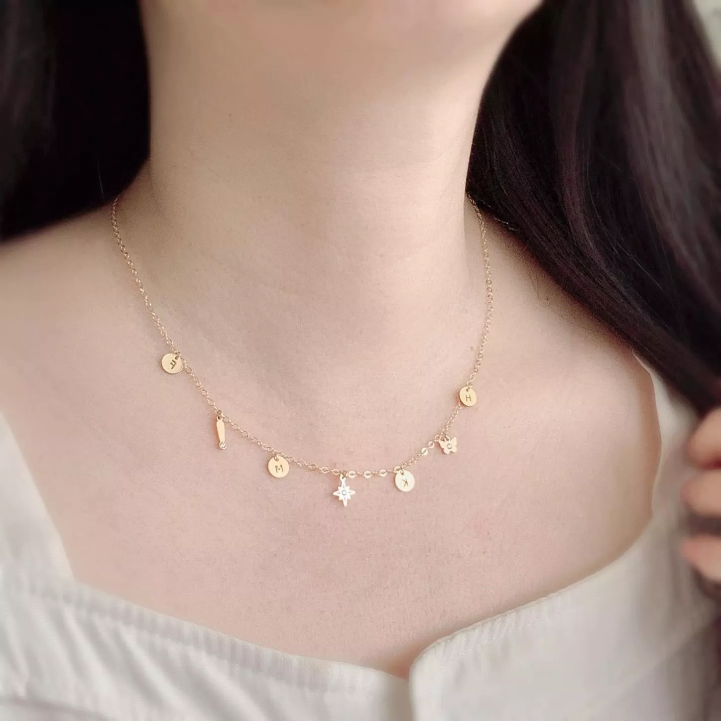 14KGF  ❘ 許願字母客製項鍊 / 字母墜可任選