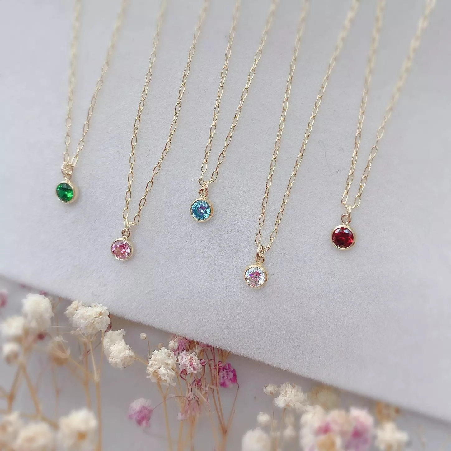 14KGF  ❘ 淡金色 ❘ 性感單鑽 鎖骨鏈 (鋯石可訂製色)