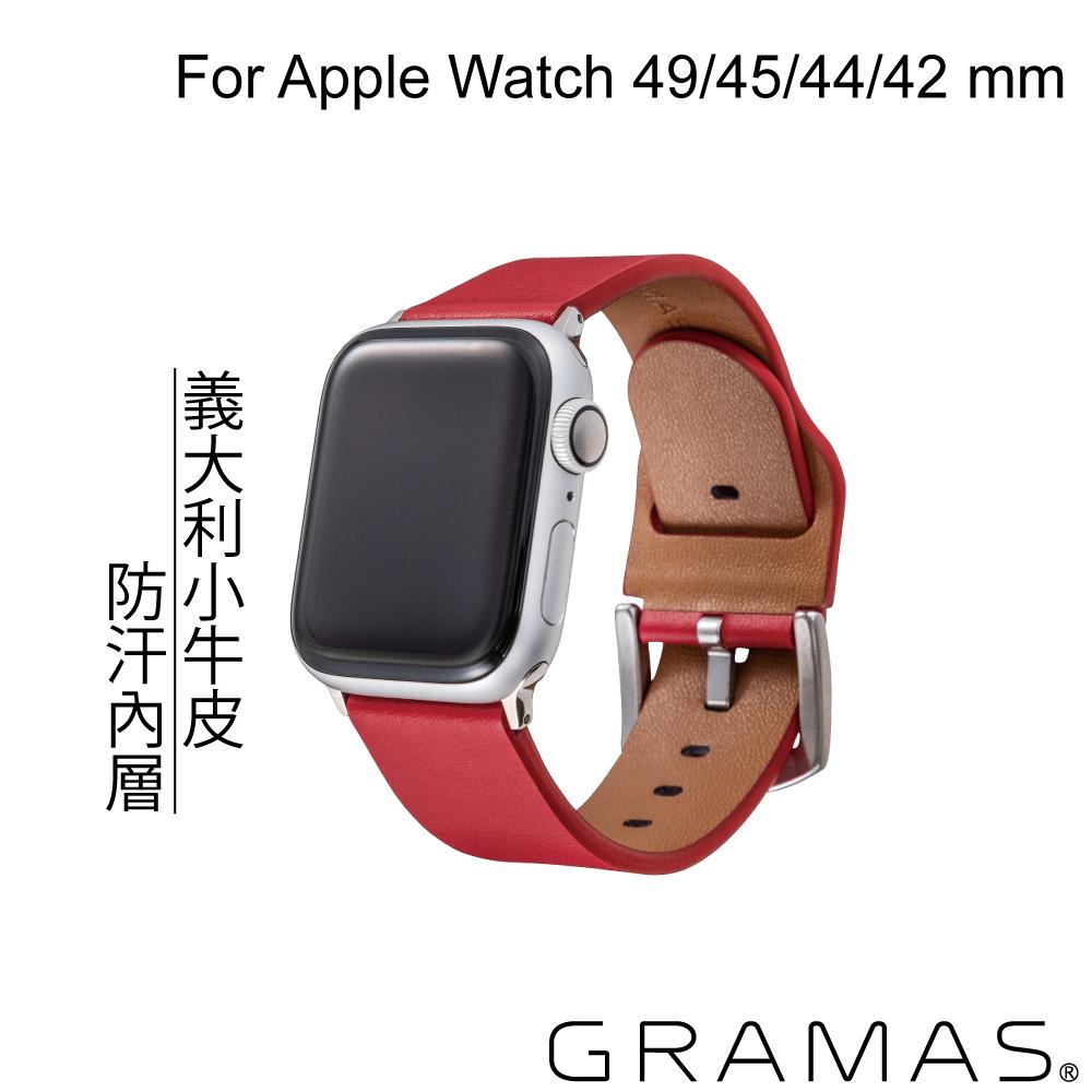 Gramas Apple Watch 42/44/45/49mm 義大利真皮錶帶