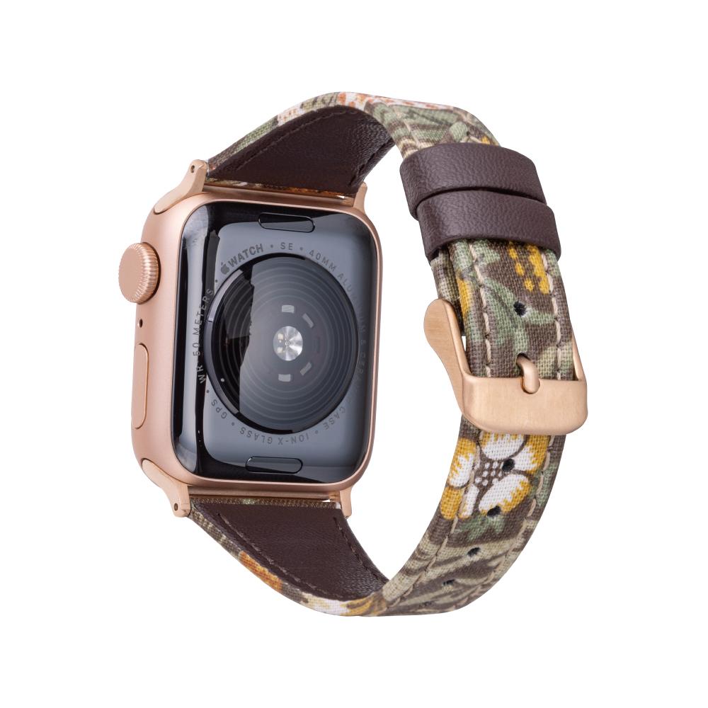 Gramas Apple Watch 38/40/41mm 仕女彩繪錶帶 BEST OF MORRIS 聯名限量款-棕色