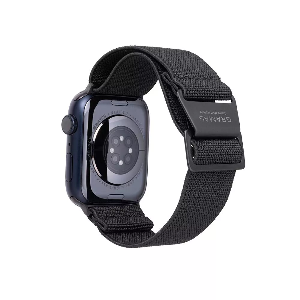 Gramas Apple Watch 44/45/46/49mm 法國海軍大帆布錶帶-黑色