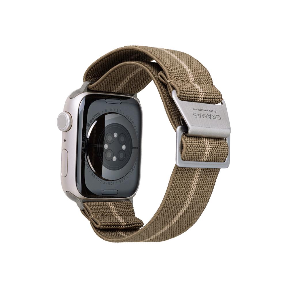 Gramas Apple Watch 42/44/45/49mm 法國海軍大帆布錶帶-卡及綠